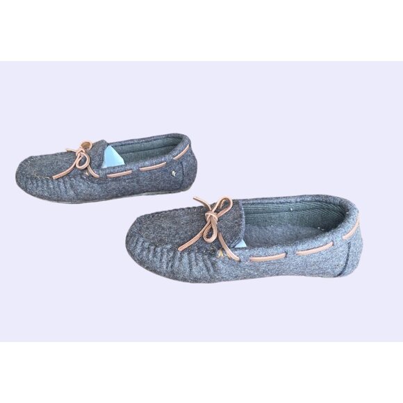 EMU NWOT Womens size 9 Grey Wool Moccasin Slippers - Picture 2 of 7